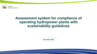 Assessment system for compliance of  operating hydropower plants with  sustainability guidelines